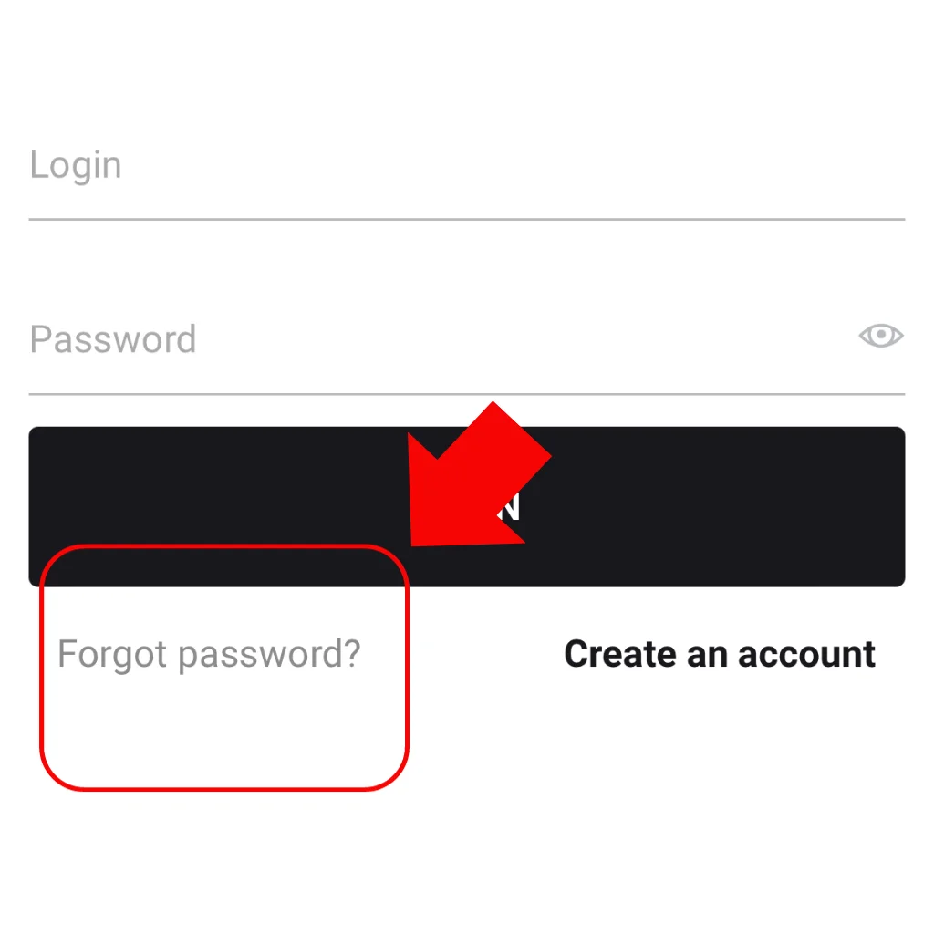 Click chọn "Forgot Password" khi không đăng nhập tài khoản sàn XTB được